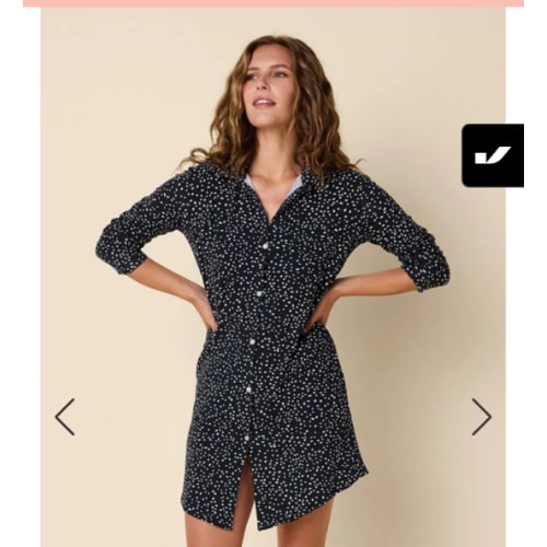 Confetti Dot Pima Knit Night Shirt - Navy – The Cat's Pajamas