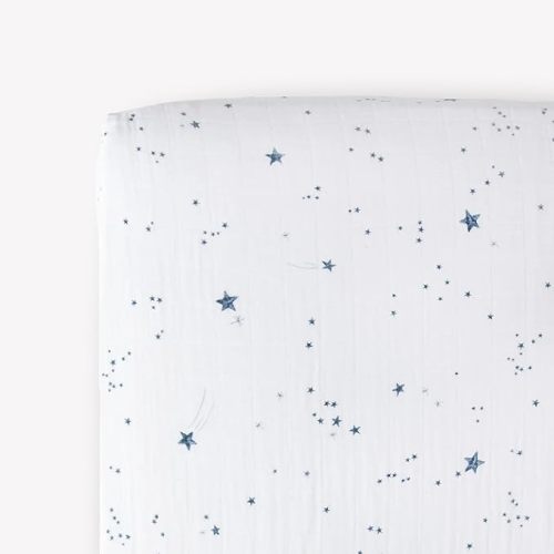 Cotton Muslin Crib Sheet - Shooting Stars