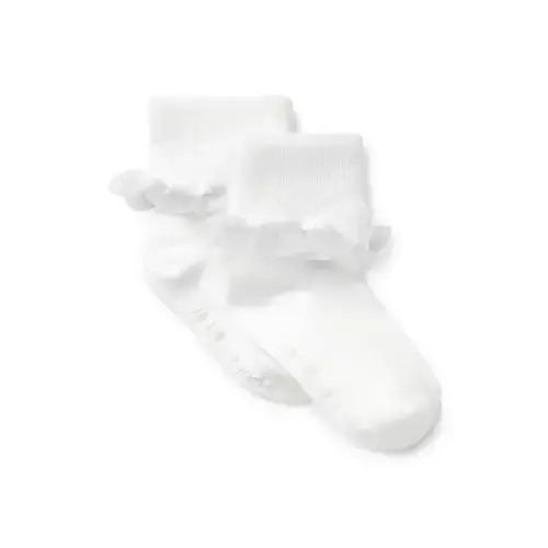 Baby White Baby Ruffle Sock by Janie and Jack