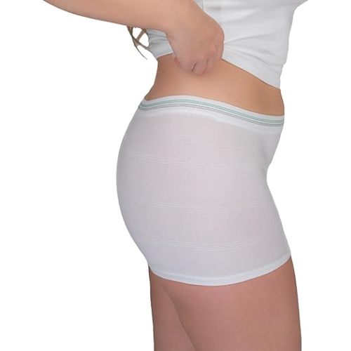 5-Pack Disposable, Postpartum and Incontinence, Seamless Mesh Underwear - Size L/XL. Made in USA.