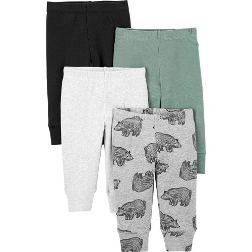 Simple Joys by Carter's Unisex Babies' Cotton Pants, Pack of 4