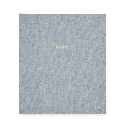 Baby Milestone Book, Chambray | Sugar Paper