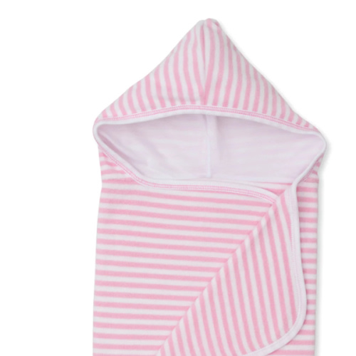 Cabana Terry Stripes Pink Hooded Beach Towel