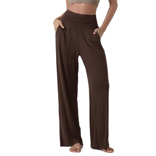 ODODOS Women's Wide Leg Palazzo Lounge Pants with Pockets Light Weight Loose Comfy Casual Pajama Pants-26/28/30"/32" Inseam