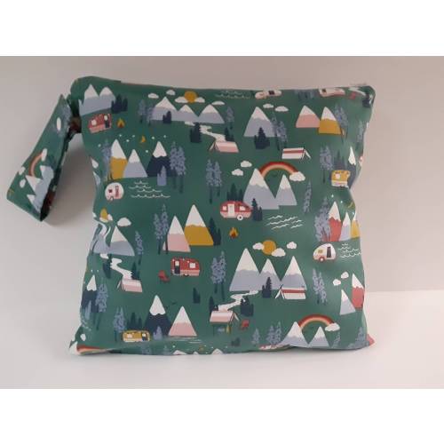 Rainbow Mountain Wet Bag: Cloth Diaper, Gym, or Cosmetic Bag