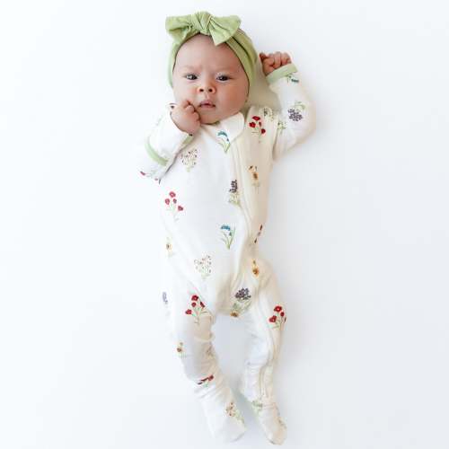 Zippered Footie in Wildflower