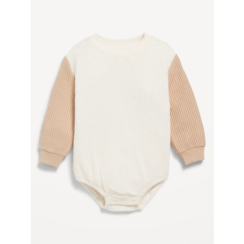 Long-Sleeve Thermal-Knit Romper for Baby
