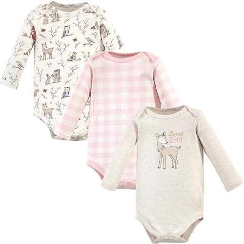 Hudson Baby baby-girls Cotton Long-sleeve Bodysuits