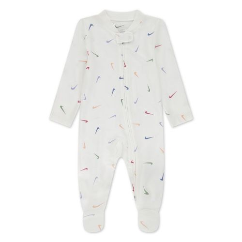 Newborn Baby Nike Printed Swoosh Footed Coverall