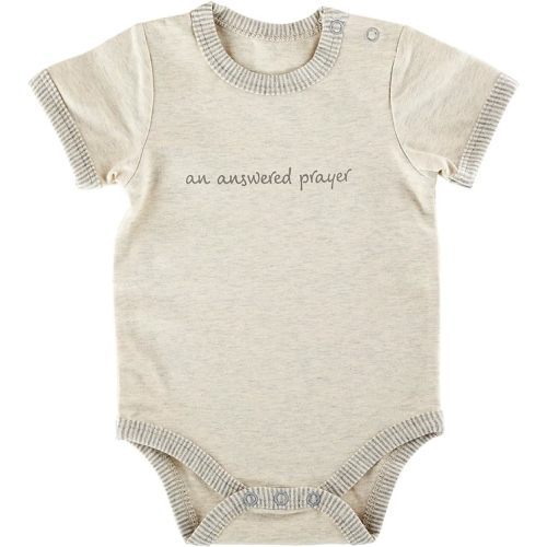 Stephan Baby baby-boys Inspirational Heather Snapshirt StyleBaby Bodysuit - 1 Count (Pack of 1) - Answered Prayer