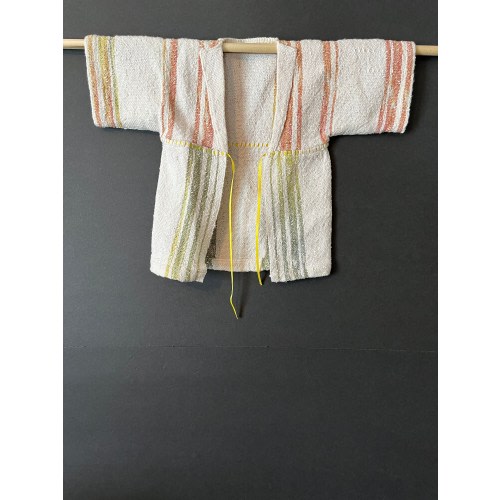 Hand Dyed Handwoven Baby Kimono in Cotton and Raw Silk
