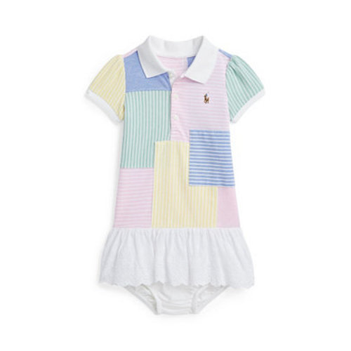 Baby Girls Patchwork Mesh Polo Dress