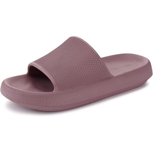 WHITIN Pillow Slippers for Women Non Slip | Cushioned Thick Sole Slides | Quick Drying Bathroom Sandals