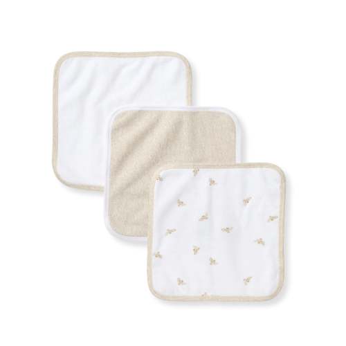 Golden Bee Organic Cotton Knit Terry Washcloths 3 Pack