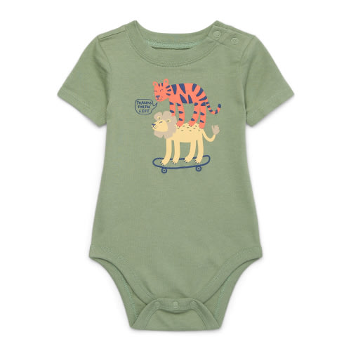 Garanimals Baby Boy Short Sleeve Jersey Graphic Bodysuit, Sizes 0-24 Months