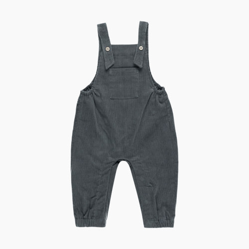 Quincy Mae Corduroy Baby Overalls - Indigo, 3-6 M
