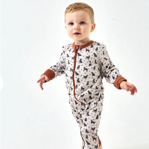 Baby Zip Up - Ducks And Dogs – BURLEBO