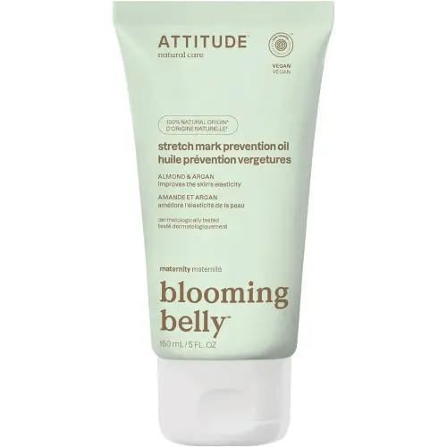 ATTITUDE Pregnancy Stretch Mark Prevention Oil, EWG Verified, Dermatologically Tested, Plant and Mineral-Based, Vegan Maternity Products, Argan Oil, 5 Fl Oz