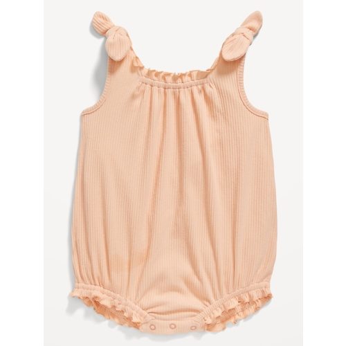 Sleeveless Tie-Shoulder One-Piece Romper for Baby