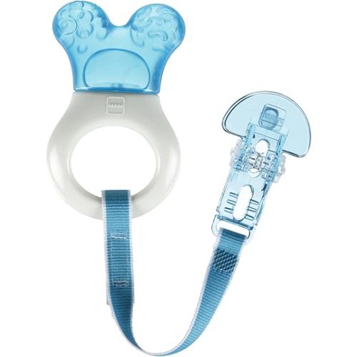 Mini Cooler Teether with Clip, Boy, 2+ Months, 1-Count