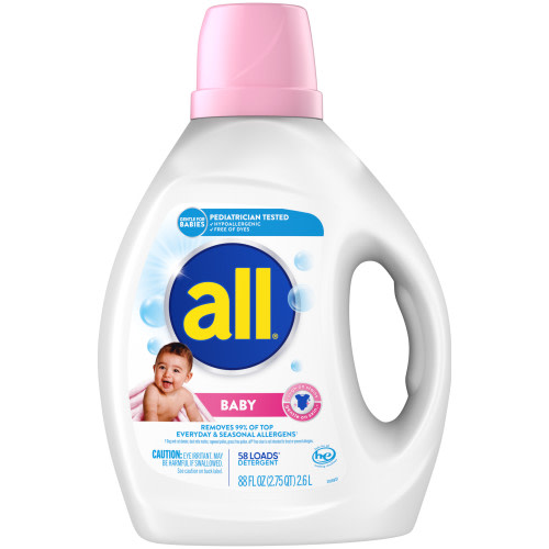 all Baby Liquid Laundry Detergent, Gentle for Baby, 88 Ounce, 58 Loads
