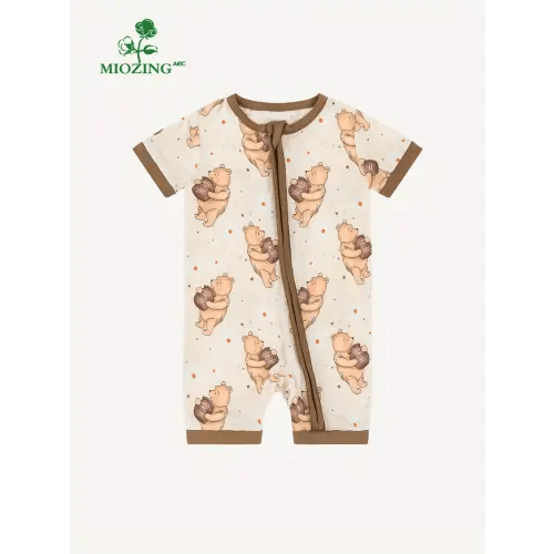 bamboo fiber bodysuit baby cartoon bear honey - Temu
