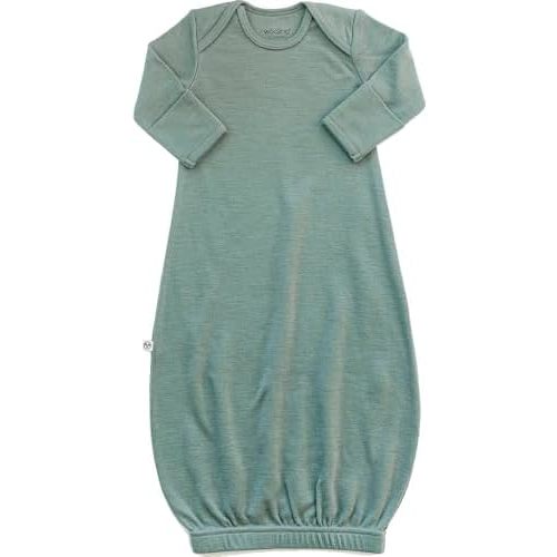 Woolino Infant Nightgown - 100% Superfine Merino Wool Baby Gowns - Newborn Sleeper Gown for Boy & Girl - 0-6 Months