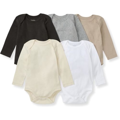 Burt's Bees Baby Unisex Baby Bodysuits, 5-pack Short & Long Sleeve One-pieces, 100% Organic Cotton Bodysuit