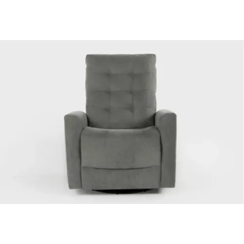 Ansel Grey Fabric 33" Power Swivel Glider Recliner With Power Headrest & Usb