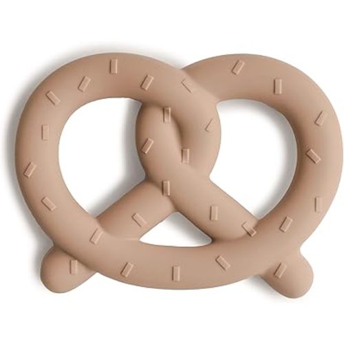 mushie Silicone Baby Teether Toy | Pretzel