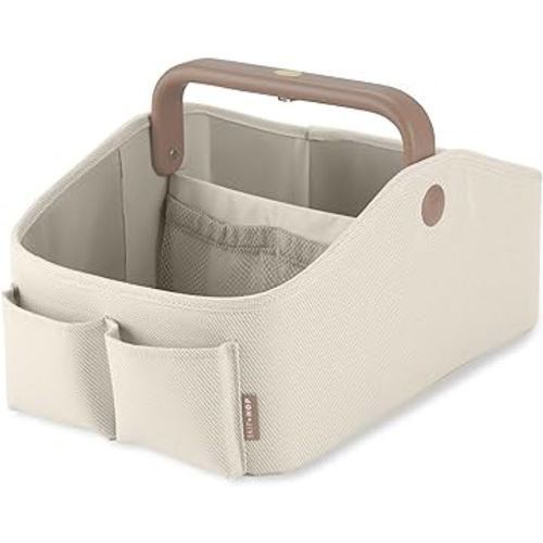 Skip Hop Diaper Caddy Organizer with Touch Sensor Night Light, Nursery Style, Oat