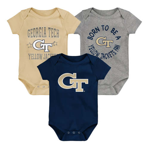 Infant Georgia Tech Yellow Jackets 3-Pack Onesies | Georgia Tech Official Online Store