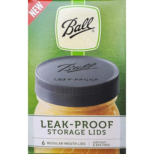 Ball Mason Jar Leak-Proof Lids, Regular Mouth, 6 CT