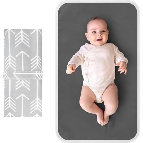 Accmor Portable Diaper Changing Pad, Waterproof Foldable Baby Changing Mat for Travel, Baby Essentials Shower Registry Gifts