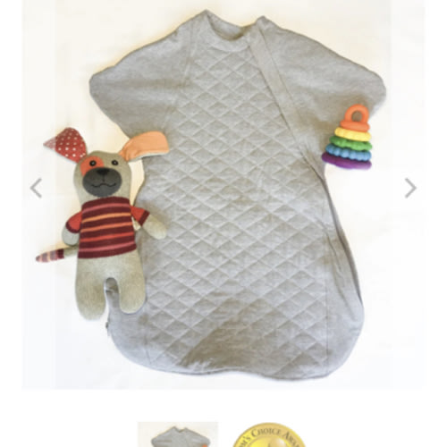 Sleepy Hugs transition sleep sack for Newborn 'Warm' - Cool Grey (Winter | Organic) - BABY LOVES SLEEP co