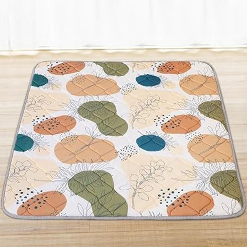 Baby Play Mat for Floor, 50'' x 50'' Baby Crawling Mat Foldable Play Mat for Playpen, Thicken Soft Padding Playmats for Babies and Toddlers Infants, Easy Care Machine Washable（Grass）