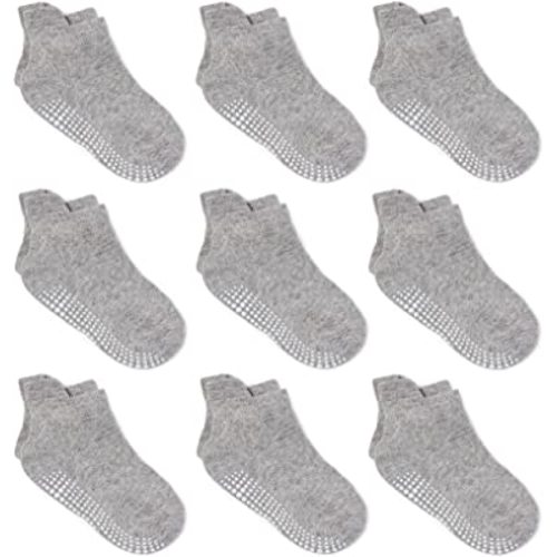 Zaples Baby Non Slip Grip Ankle Socks, 0-6