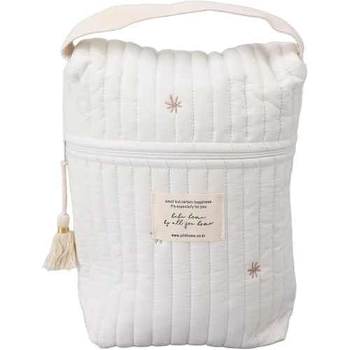 Diaper Bag Organizing Pouches, Multifunction Maternity Bag Mini Diaper Bag Diaper Bag Tote Quilted Cotton Cute Diaper Bag Baby Stroller Zipper Bag for Bottle Wipes Pacifier (Stars)