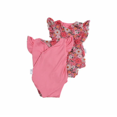 FLUTTER SLEEVE WINGED BODYSUIT