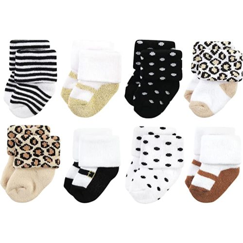 Amazon.com: Hudson Baby Baby Girls' Cotton Rich Newborn and Terry Socks: Clothing, Shoes & Jewelry