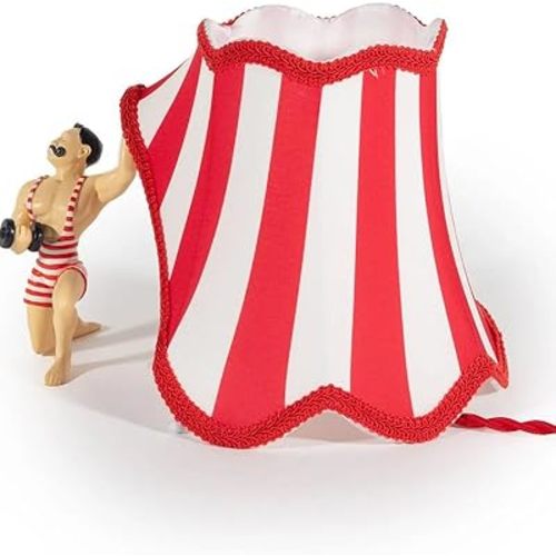 Strongman Bedside Lamp,Night Lamp,Ambient Light,Metal Base,French-Inspired Lamp,Circus Strongman-Themed,Nordic Modern Style