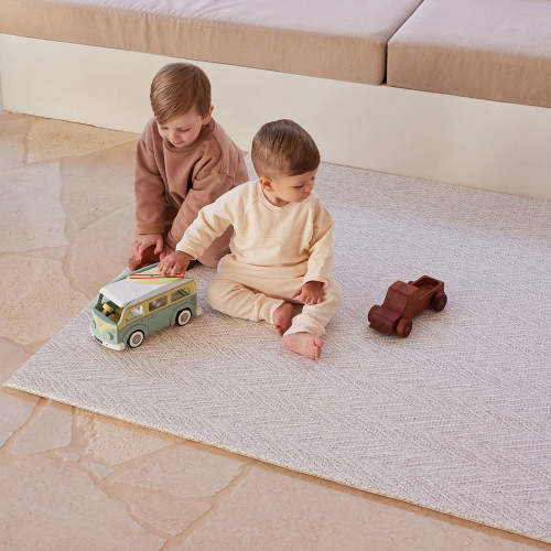 Large Foam Play Mat - Travertine/Herringbone | The Muse Edition