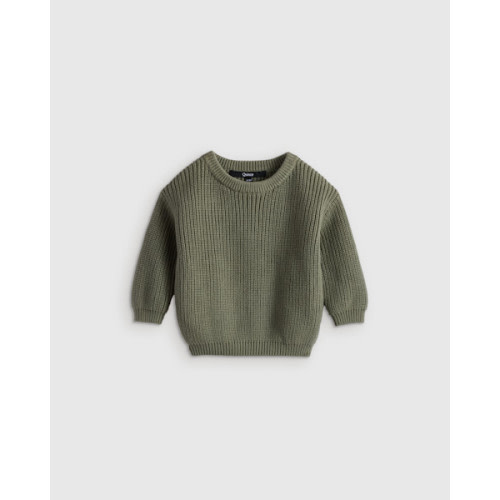 100% Organic Cotton Fisherman Tunic Sweater in Agave