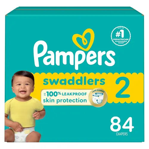 Pampers Baby Diapers - Swaddlers - Size 2, 84 Count, Ultra Absorbent Disposable Infant Diaper