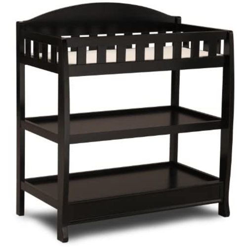 Delta Children Infant Changing Table with Pad, BLACK