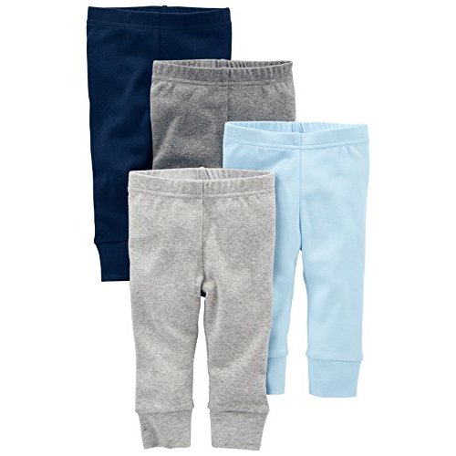 Simple Joys by Carter's Unisex Babies' Cotton Pants, Pack of 4