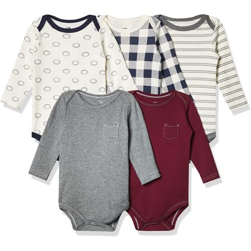 Hudson Baby Unisex Baby Cotton Long-Sleeve Bodysuits