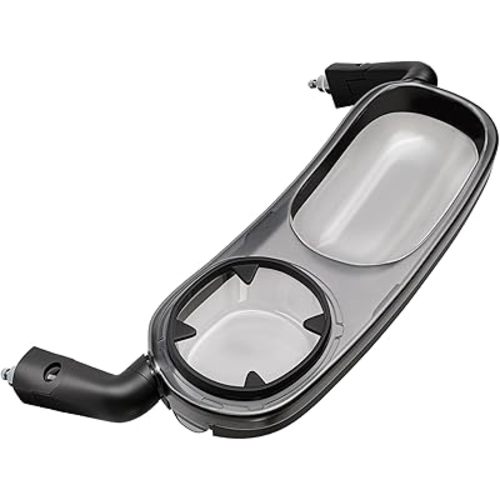 Snack Tray Fits for UPPAbaby Vista/Vista V2/Vista V3/Cruz/Cruz V2/RumbleSeat/RumbleSeat V2, Dishwasher Safe, Quick Attachment, Folds with Stroller, Grey