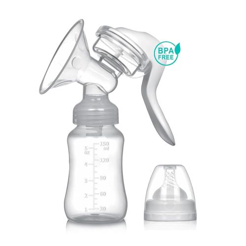 Manual Breast Pump and Milk Collector - Innovative Design, Silicone Manual Breast Pump Hand Pump- BPA Free, 150 ml Collector, Hand Express, FSA Eligible Breastfeeding