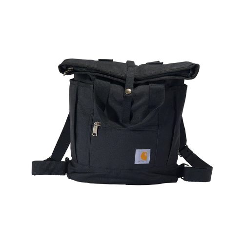 Carhartt Convertible Backpack Tote, Durable Tote Bag with Adjustable Backpack Straps and Laptop Sleeve, Black